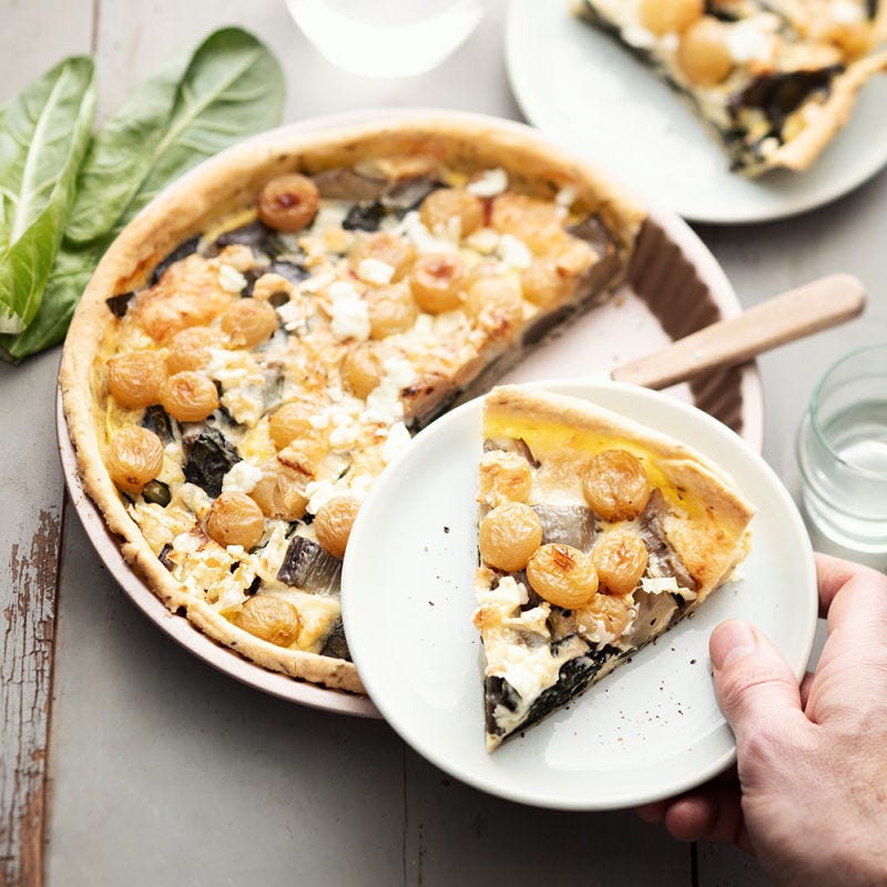 Tarte aux blettes, brebis et raisins
