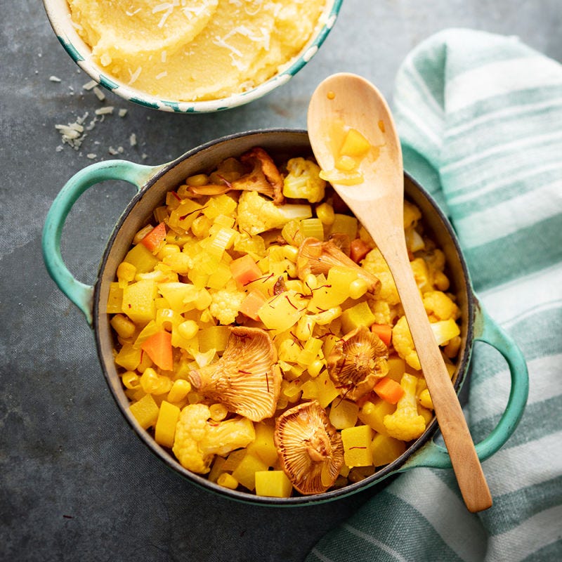 Ragoût de légumes d'automne et purée de polenta