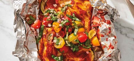 Lasagne grillée en papillote