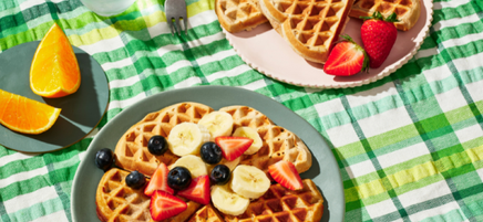 Whole-wheat banana waffles