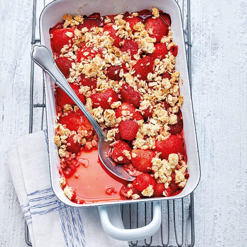 Erdbeer-Crumble