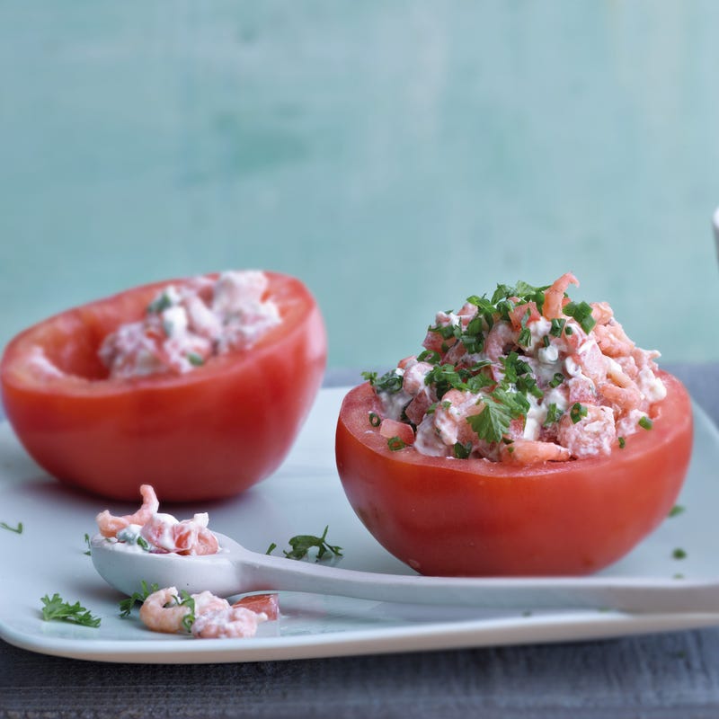 Foto van Gevulde tomaten met garnalen door WW
