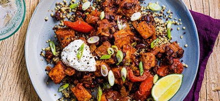Smoky tofu chilli with quinoa