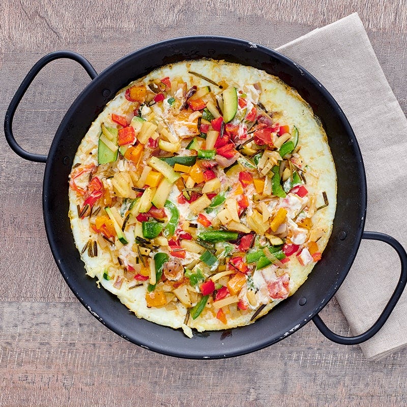 Photo of Open veggie egg white omelette by WW