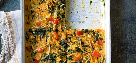 Veggie frittata slice
