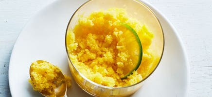 Mango and lime granita