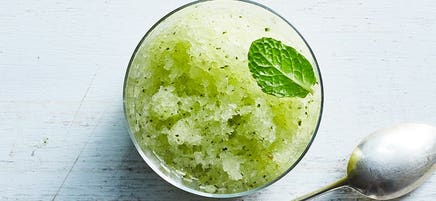 Honeydew and mint granita