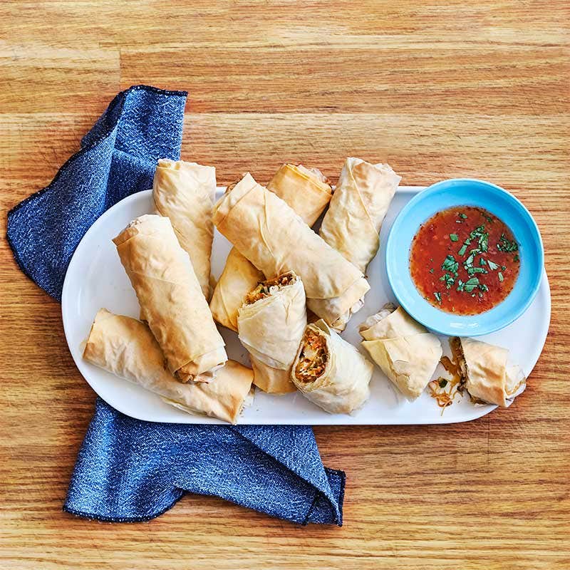 Prawn spring rolls