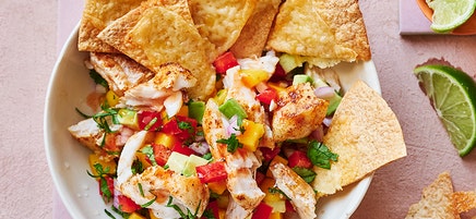 Fish nacho bowls