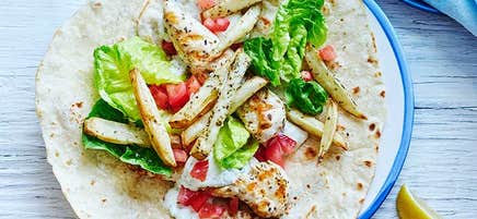 Chicken gyros with tzatziki