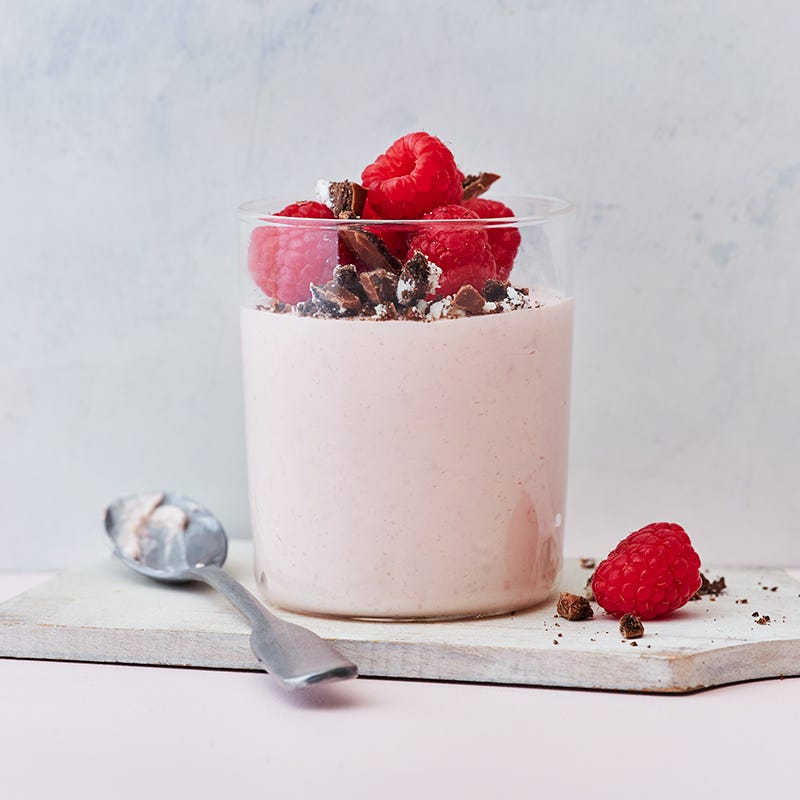 Cheat's ricotta and raspberry cheesecake cups