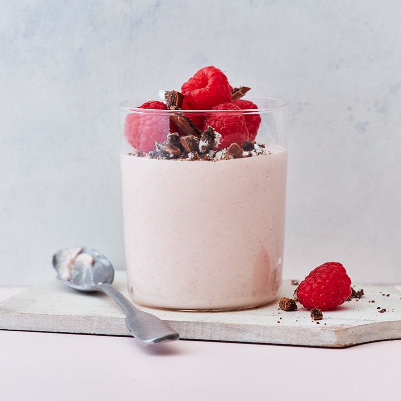 Cheat's ricotta and raspberry cheesecake cups