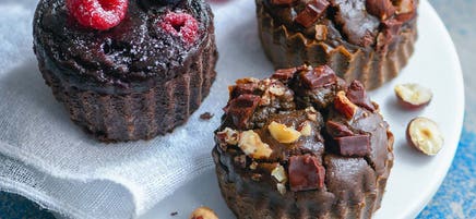Protein powder red fruit muffins