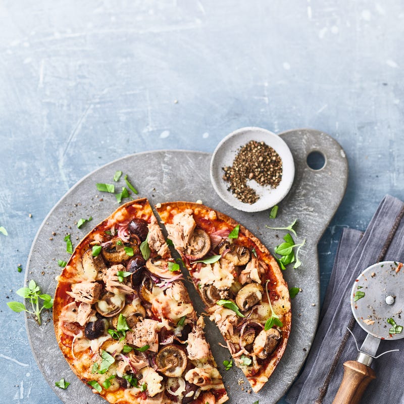 Foto van Snelle pizza met tonijn door WW