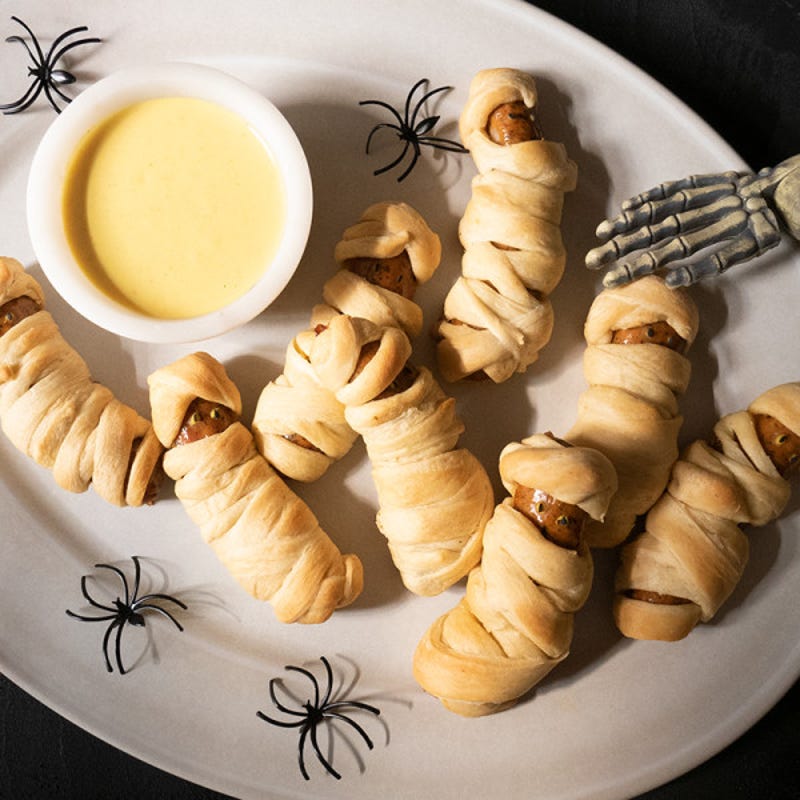 Photo de Momies de saucisses en pâte d’Halloween par WW
