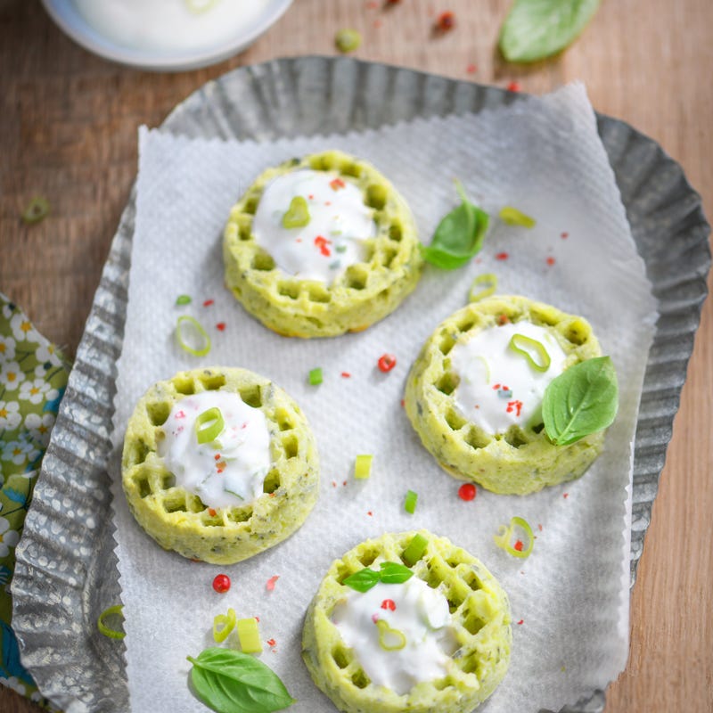 Zucchini-Omelette-Waffeln