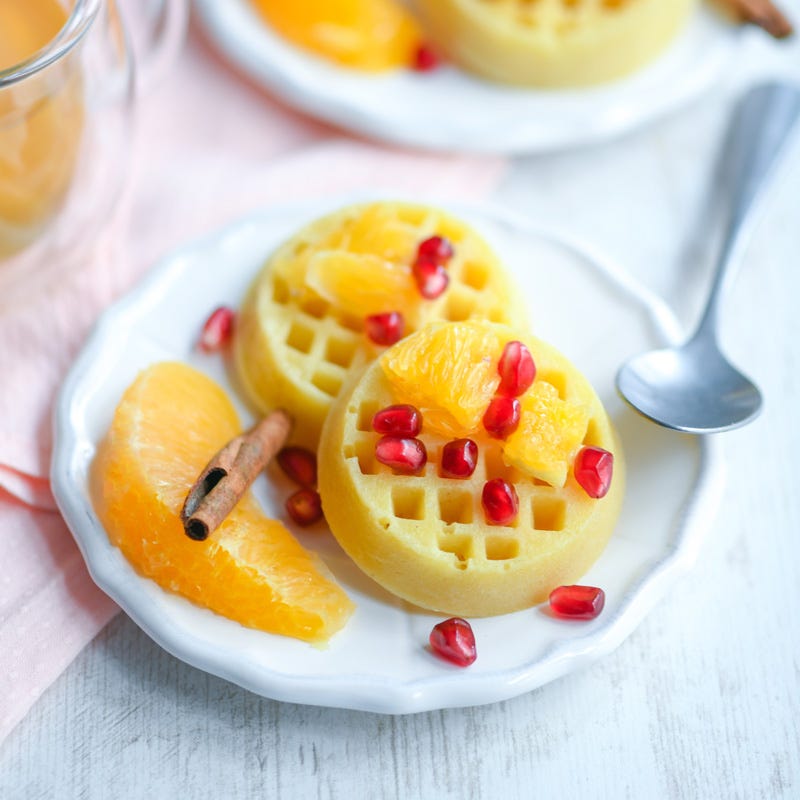 Orange-Granatapfel-Waffeln