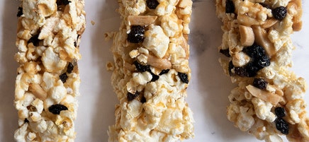 Chewy Popcorn Granola Bars