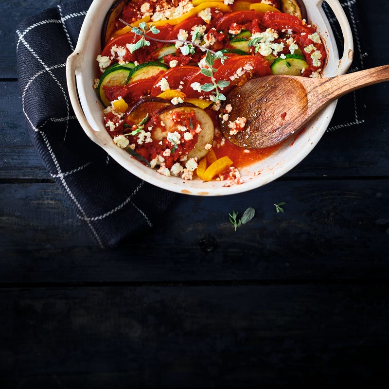 Gegratineerde ratatouille