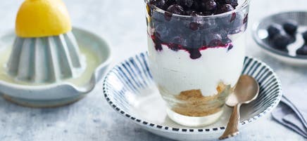 Mini cheese-cake aux myrtilles