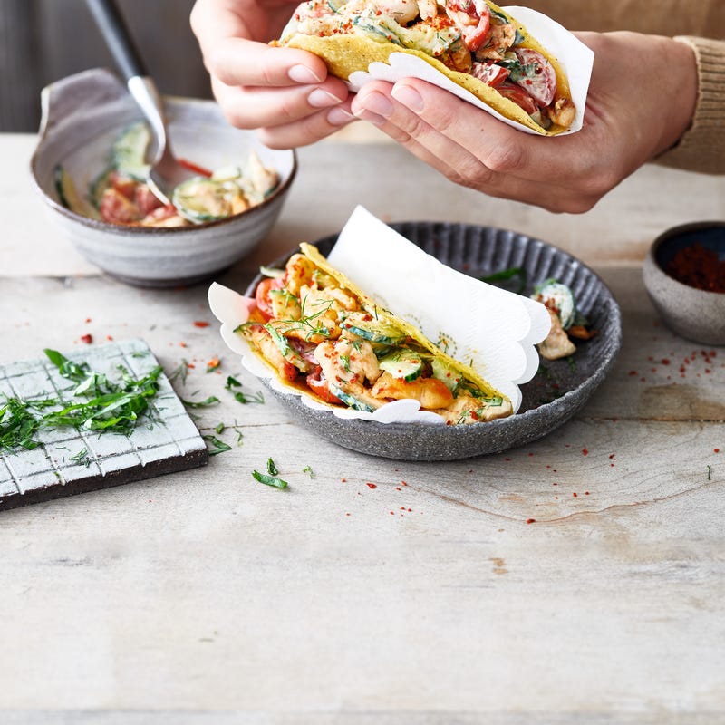 Gevulde taco's met citroenkip