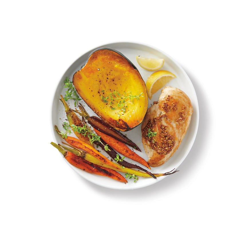 Gegrilde kipfilet met pompoen