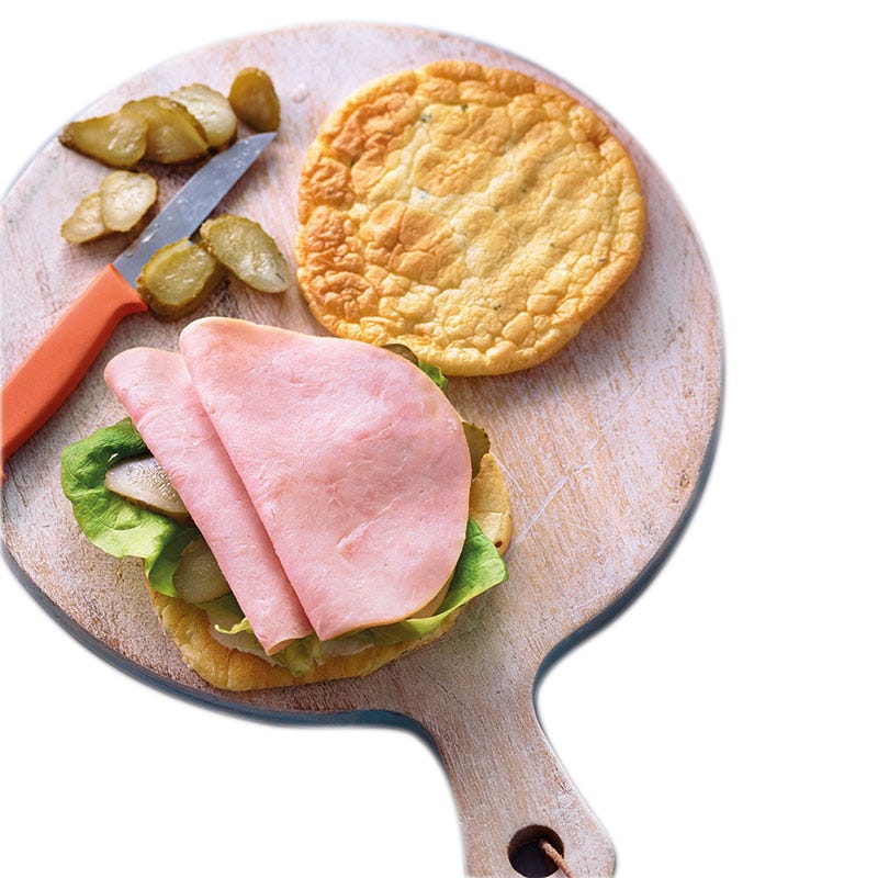 cloud bread sandwich met kipfilet