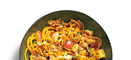 Pâtes de lentilles, dinde, pomme & thym