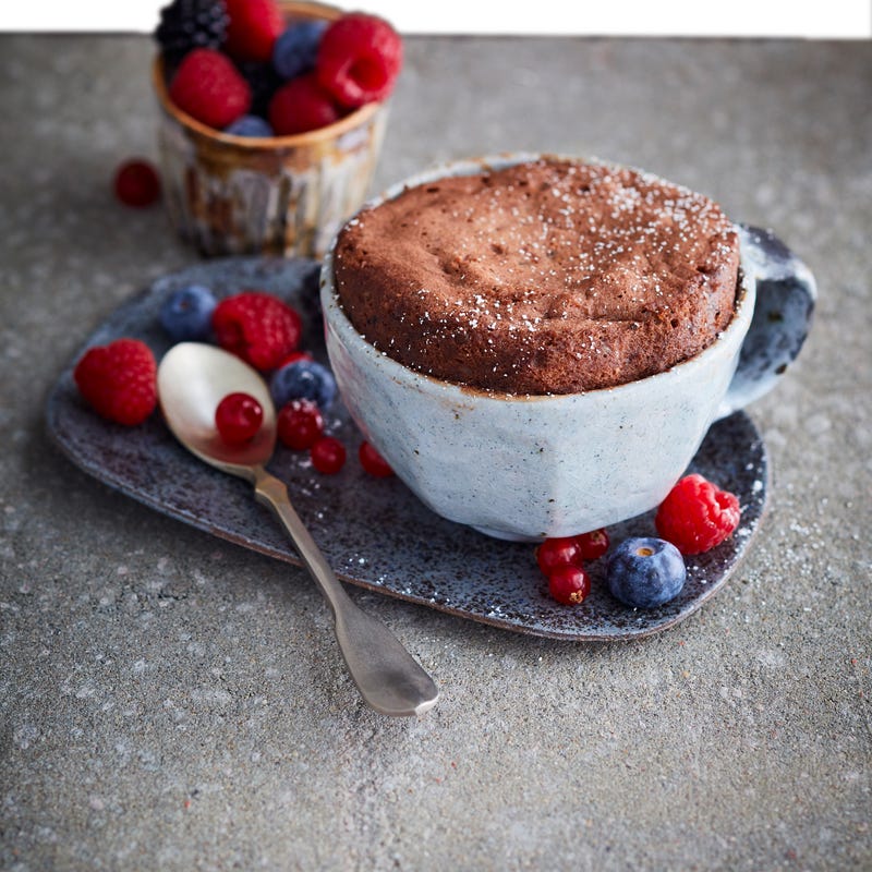 Chocoladecake met rood fruit
