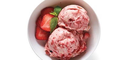 Nicecream met aardbeien