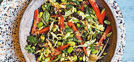 Linsen-Edamame-Salat