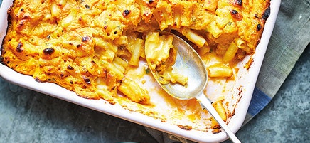 Vegane Mac’n’cheese mit Kürbis