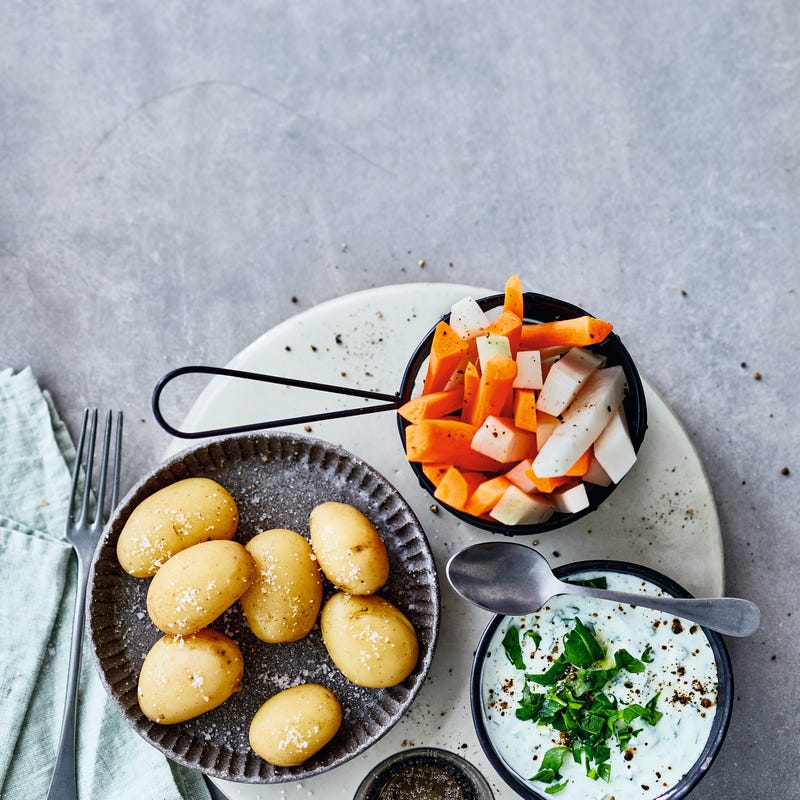 Photo de Grenailles en robe des champs et fromage blanc à la roquette prise par WW