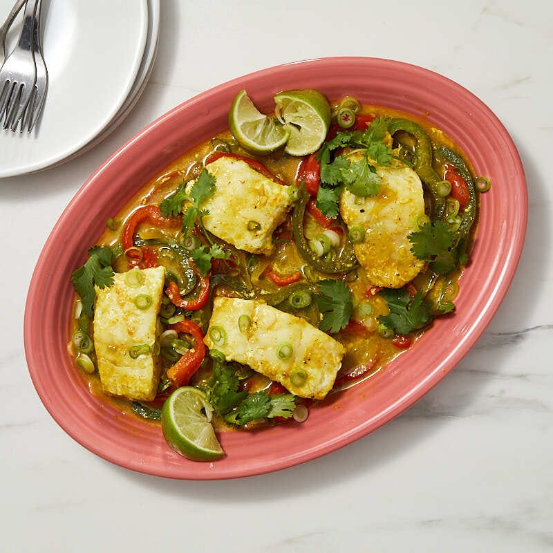 Coconut curry fish by Millie Peartree