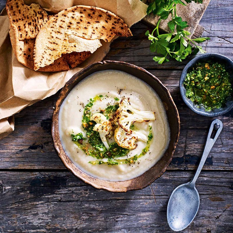 Photo of Cauliflower & white bean soup with parsley pesto by WW