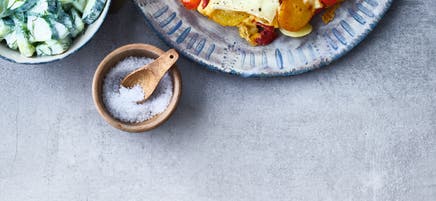 Frittata met komkommersalade