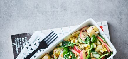 Salade de pommes de terre, avec concombre