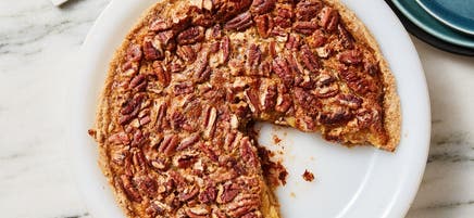 Pecan pie with chickpea crust