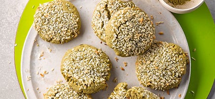 Kokos-Matcha-Cookies