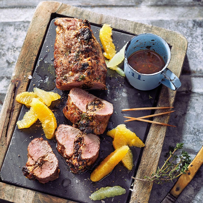 Schweinefilet mit Pflaumen und Zitrusmarinade
