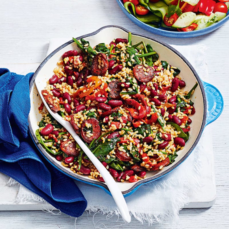 Photo de/du Riz espagnol avec haricots et chorizo par WW