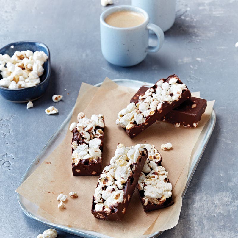 Schoko-Popcorn-Riegel
