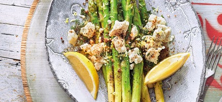 Ziegenkäse-Spargel-Päckchen