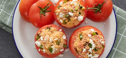 Couscous stuffed tomatoes
