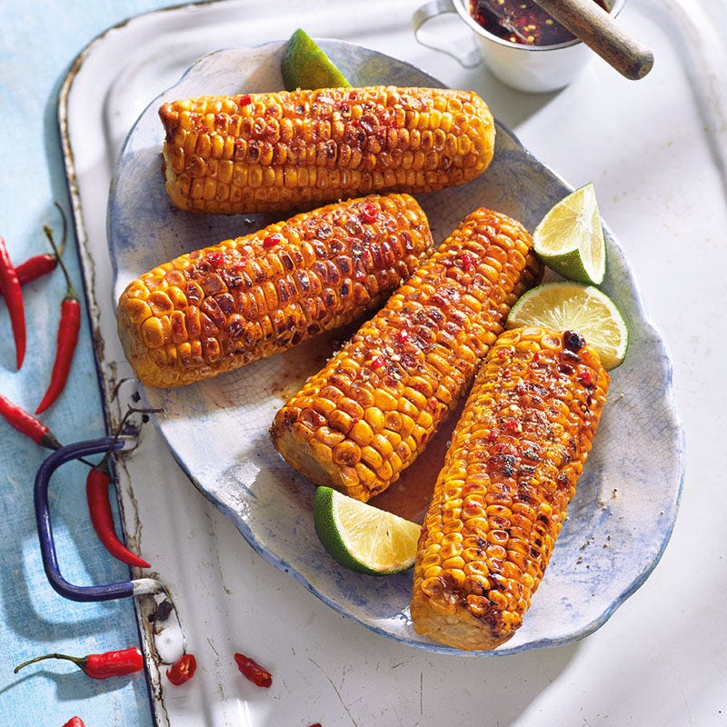 Maiskolben mit süß-scharfer Marinade