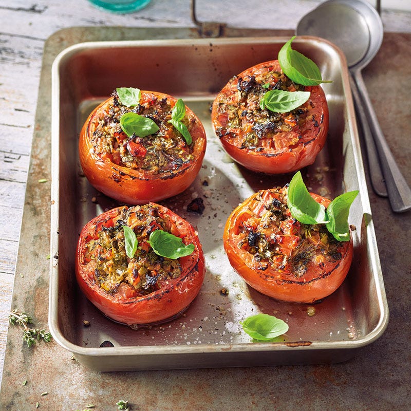 Gefüllte Parmesantomaten