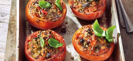 Gefüllte Parmesantomaten vom Grill