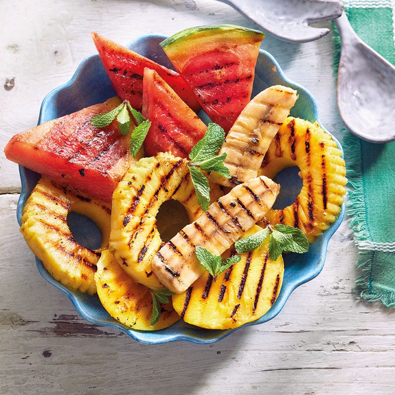 Gegrillter Obstsalat