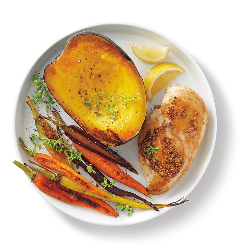 ViktVäktarna - Ugnsrostad kyckling med pumpa och morot