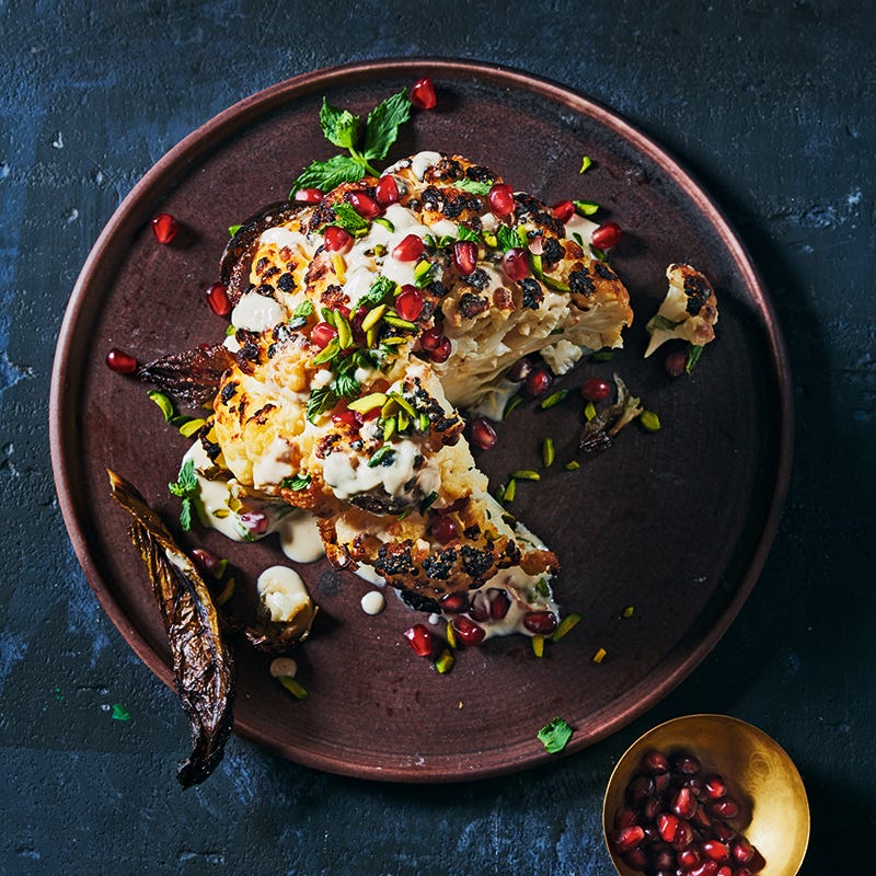 ViktVäktarna - Ugnsrostad blomkål med tahini- och citrondressing